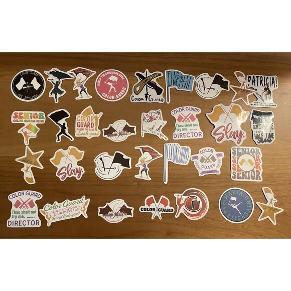 94 PCS Waterproof Vinyl Color Guard Stickers (SKU: 31ST) - Picture 2 of 2